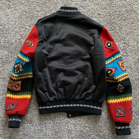 Saint Laurent Satin-Wool Teddy jacket with embroidered sleeves - Picture 15 of 16